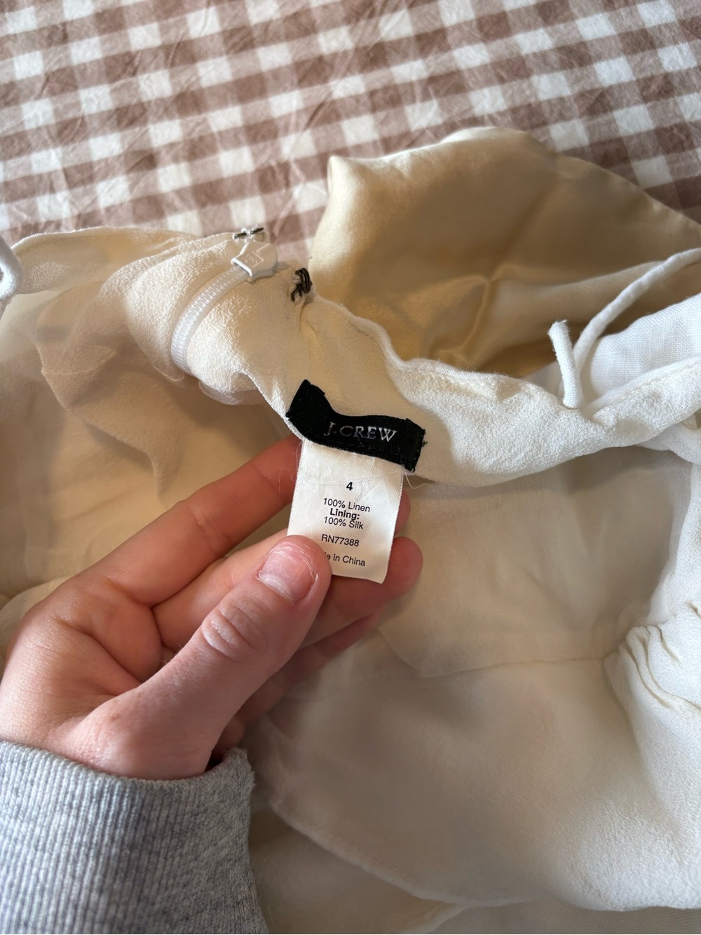 J. Crew 100% Linen with 100% Silk Lining Maxi Dress Cottagecore Greek Goddess - Picture 5 of 7